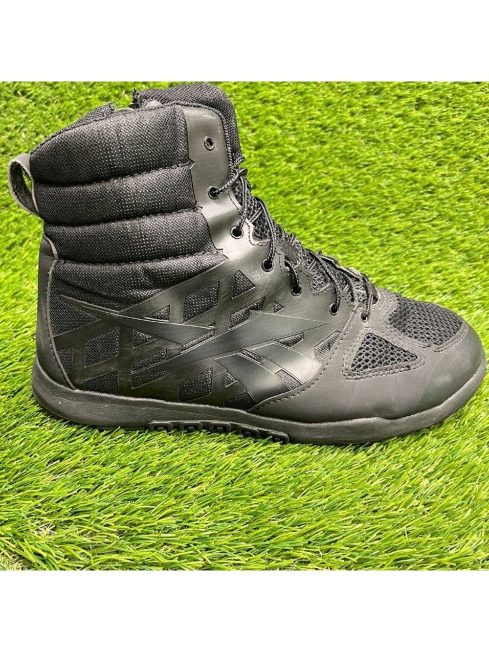 Reebok Nano 6" Mens Size 9 Black Outdoor Side Zip Tactical Duty Work Boots